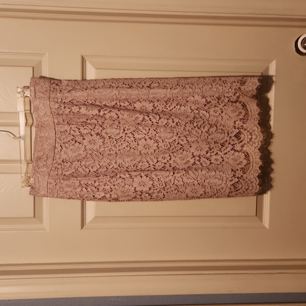 J.Crew 2 piece scallop ecru lace top & matching pencil skirt *shop@iamwarrior